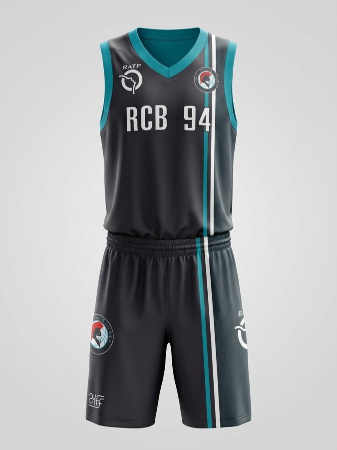 RCB 94 reversible kit, black and turquoise, 2025/2026 season